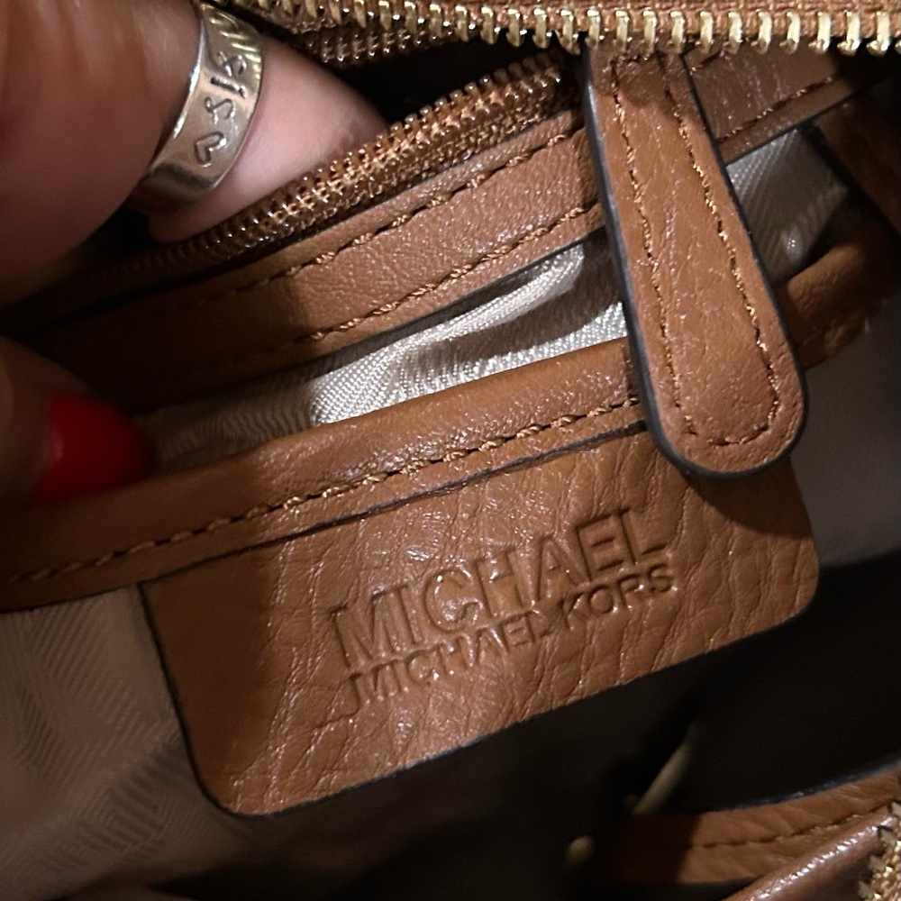 Michael Kors Tan Leather Tote Bag - Picture 7 of 11